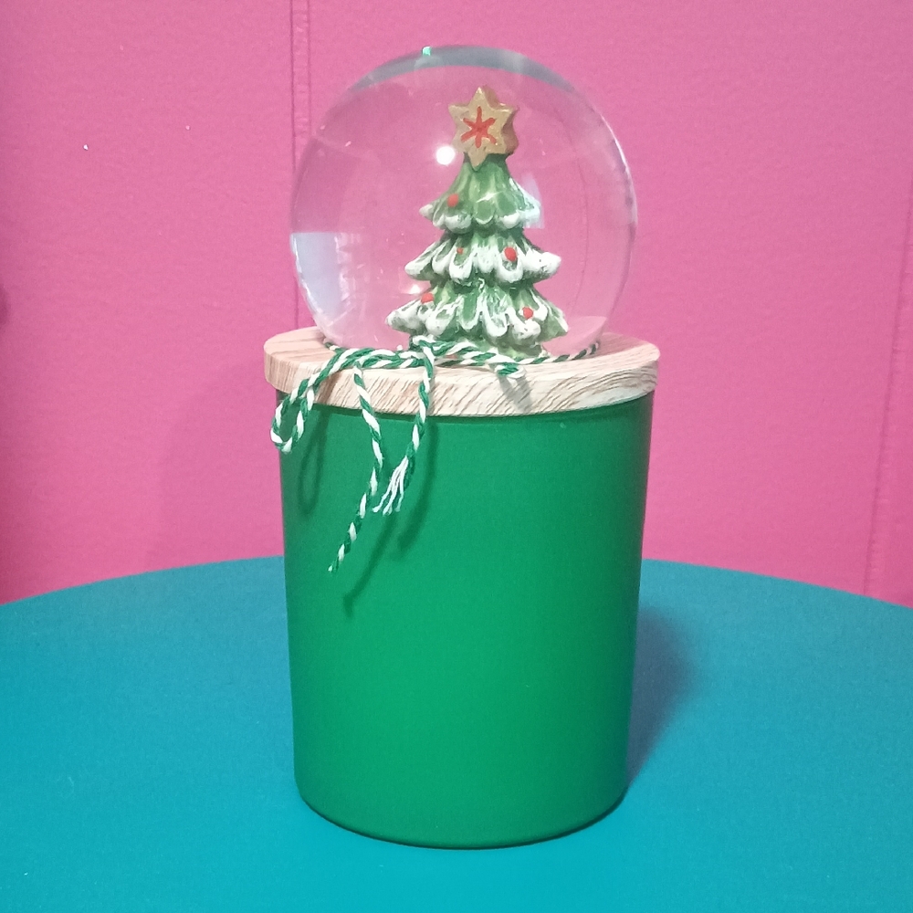 Hallmark Green Scented Candle with Snowy Tree